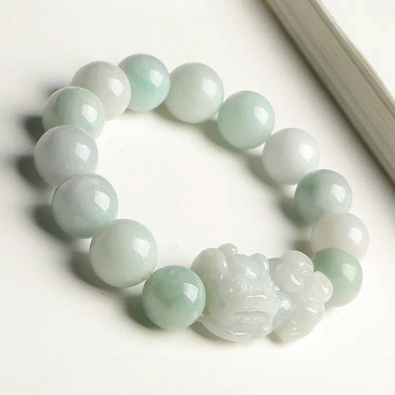 With The Heart Of The Jade Bean Type Bracelets Unisex-5