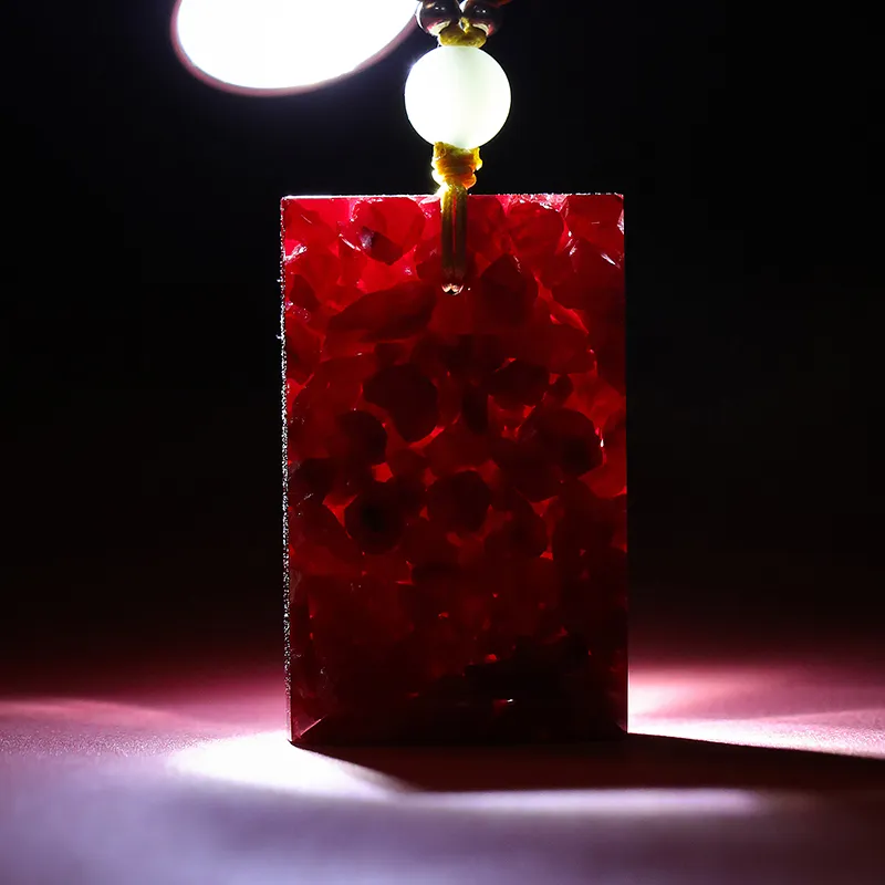 With The Heart Of The Jade Cinnabar Jade Necklaces Unisex-8