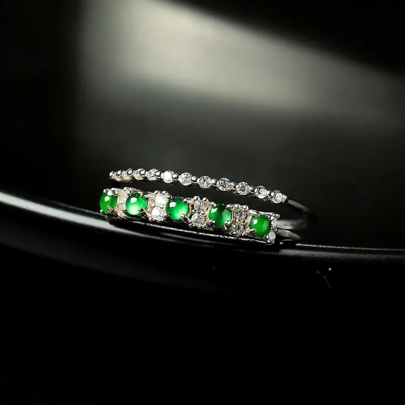 With The Heart Of The Jade Glutinous Jade Jadeite Rings Women's-6