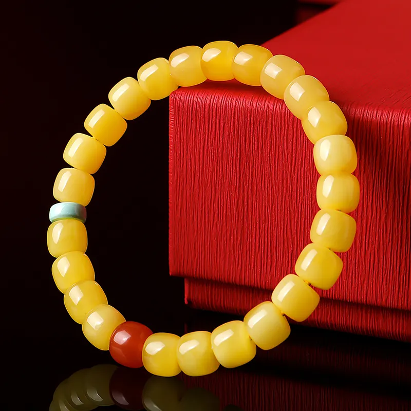With The Heart Of The Jade Amber Bracelets Unisex-6