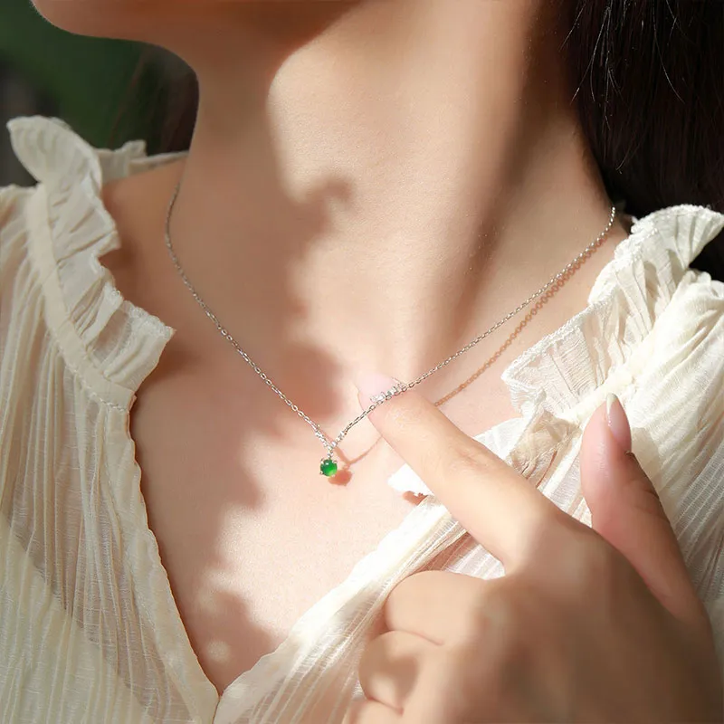 With The Heart Of The Jade Glutinous Jade Necklaces Women's-13