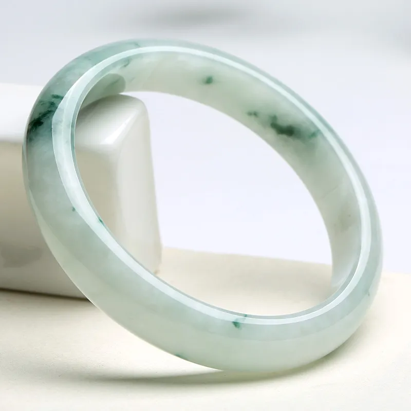 With The Heart Of The Jade Glutinous Jade Jadeite Bangles Women's-2