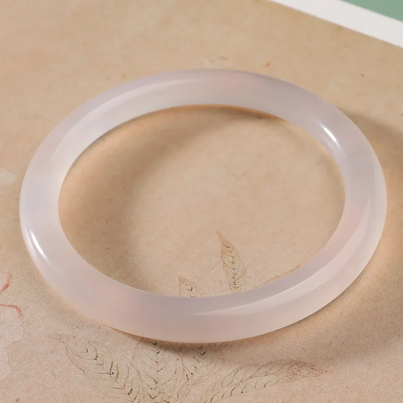 With The Heart Of The Jade Chalcedony Bangles Women's-7