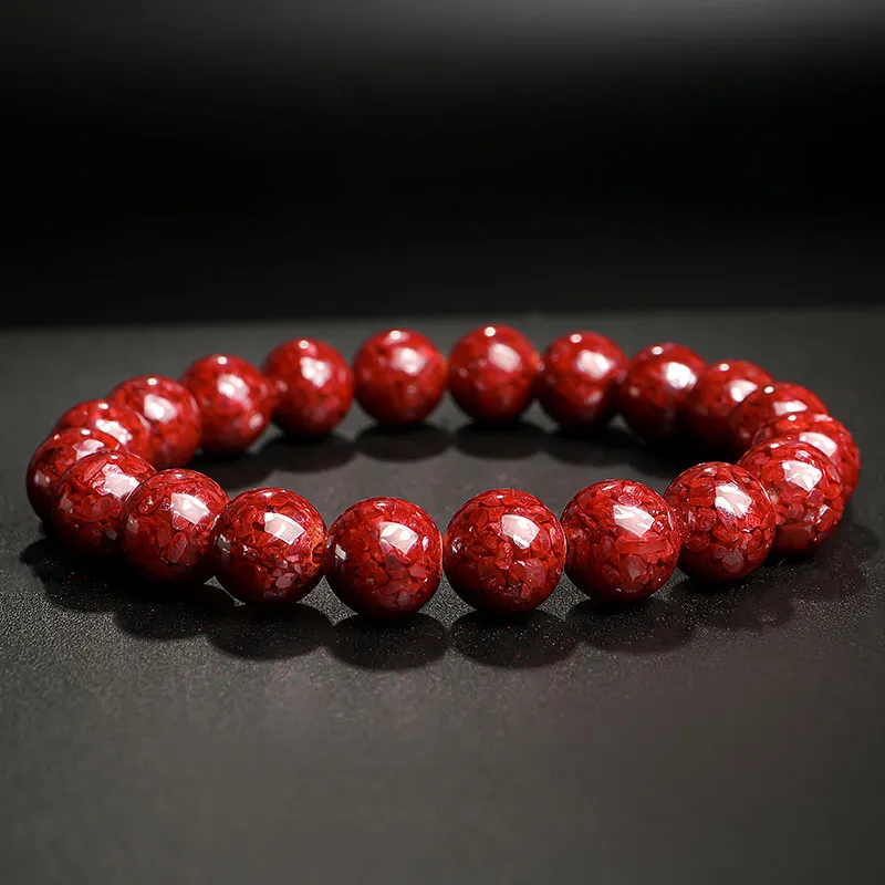 With The Heart Of The Jade Cinnabar Jade Bracelets Unisex-26