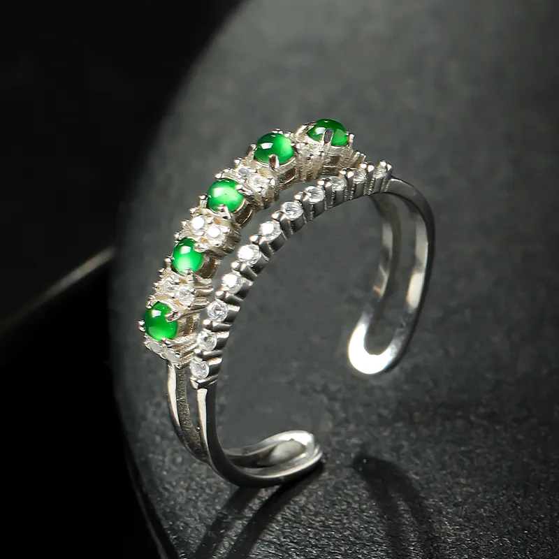 With The Heart Of The Jade Glutinous Jade Jadeite Rings Women's-1