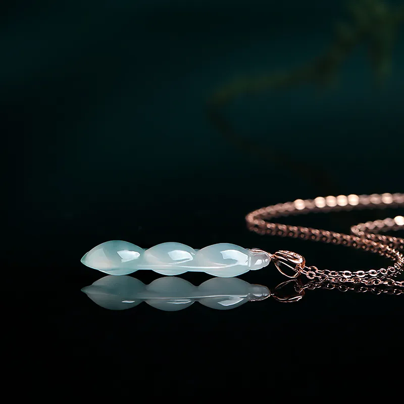 With The Heart Of The Jade Ice Glutinous Necklaces Women's-8