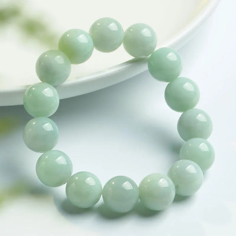 With The Heart Of The Jade Glutinous Jade Jadeite Bracelets Unisex-5