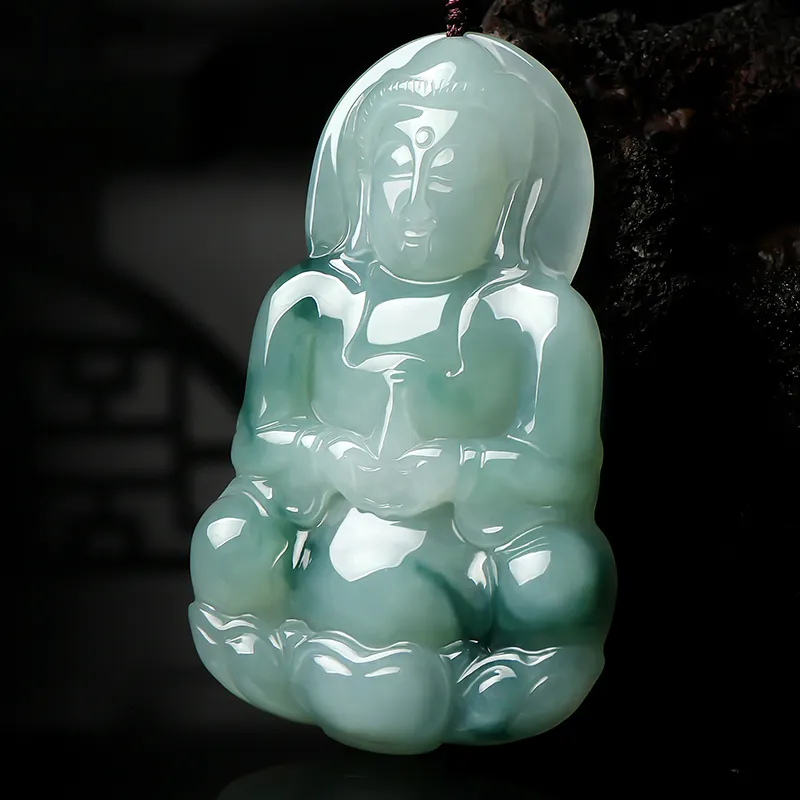 With The Heart Of The Jade Glutinous Jade Jadeite Necklaces Men's-4