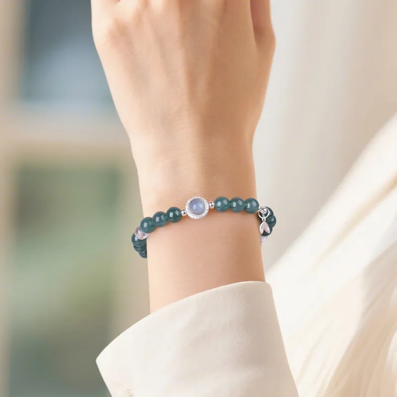 With The Heart Of The Jade Ice Glutinous Jadeite Bracelets Women's-1