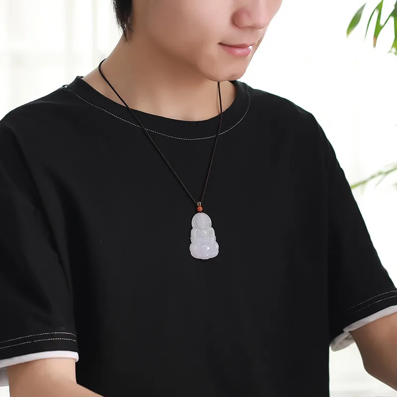 With The Heart Of The Jade Glutinous Jade Necklaces Men's-1
