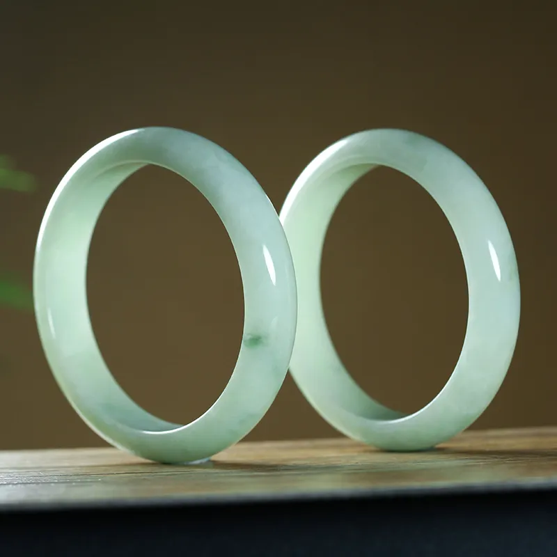 With The Heart Of The Jade Bean Type Jadeite Jade Bangle Women's-6