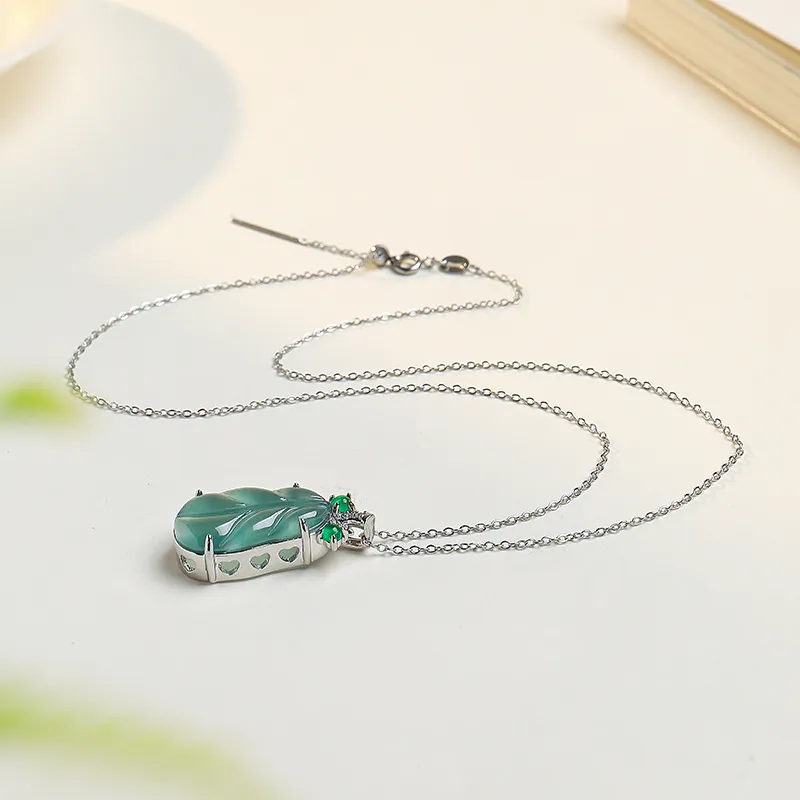 With The Heart Of The Jade Ice Glutinous Jadeite Necklaces Women's-6