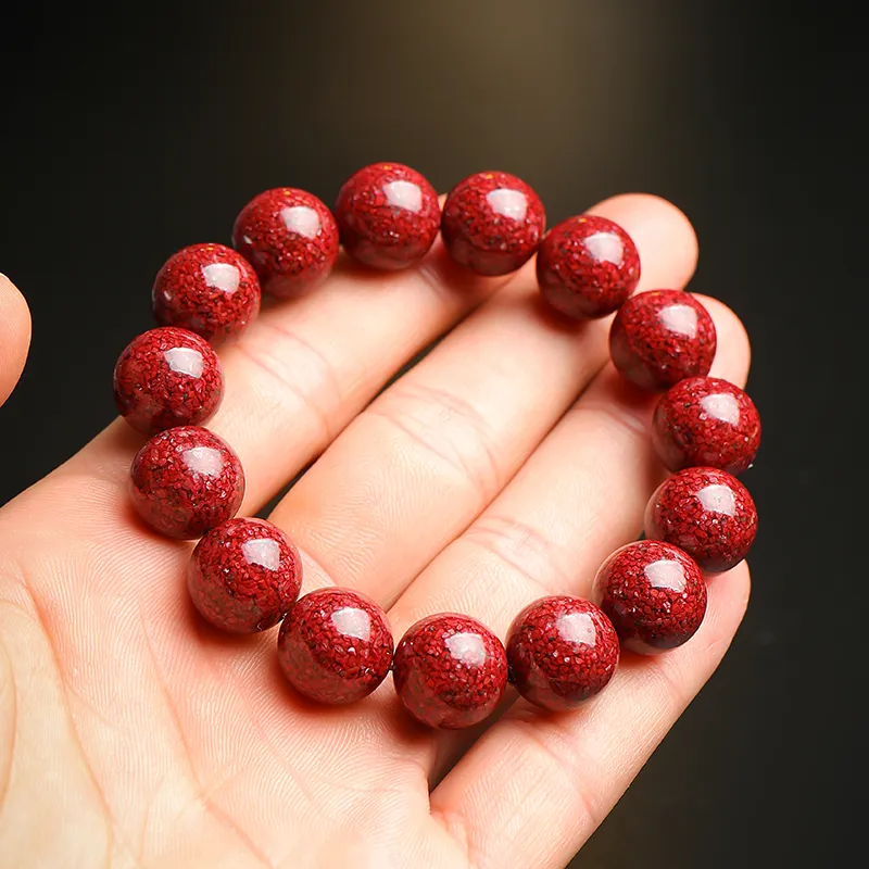 With The Heart Of The Jade Cinnabar Jade Bracelets Unisex-41