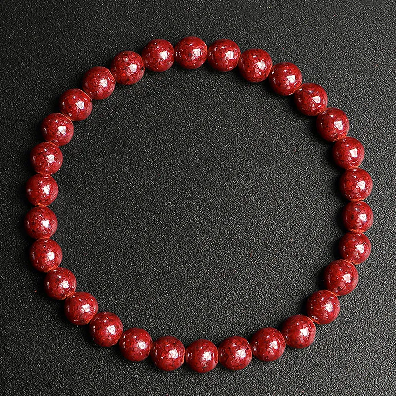 With The Heart Of The Jade Cinnabar Jade Bracelets Unisex-1