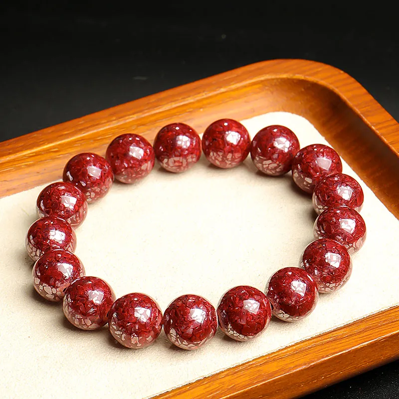 With The Heart Of The Jade Cinnabar Jade Bracelets Unisex-36