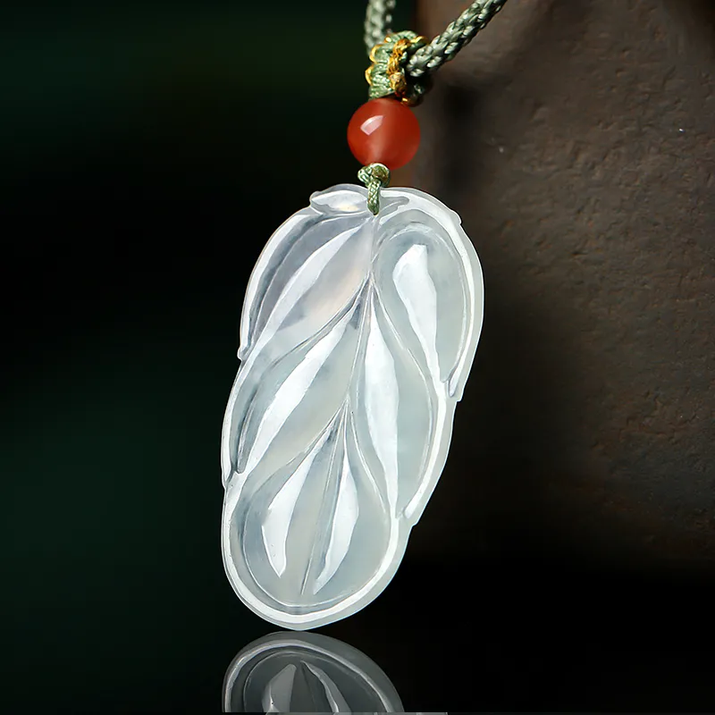 With The Heart Of The Jade Ice Glutinous Jadeite Necklaces Unisex-6