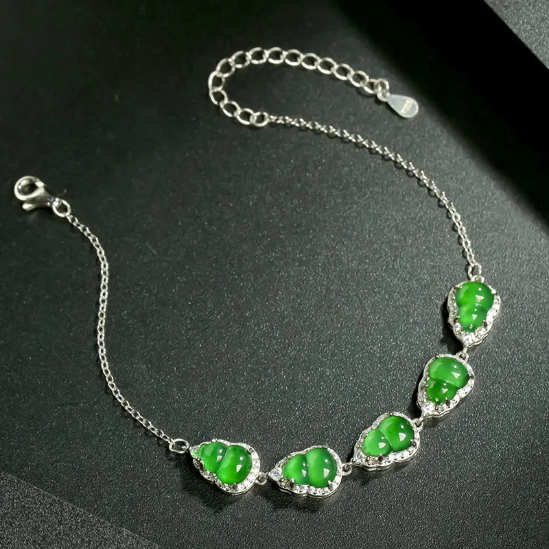 With The Heart Of The Jade Ice Glutinous Jadeite Bracelets Women's-7