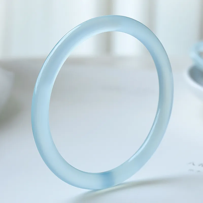 With The Heart Of The Jade Chalcedony Bangles Women's-1