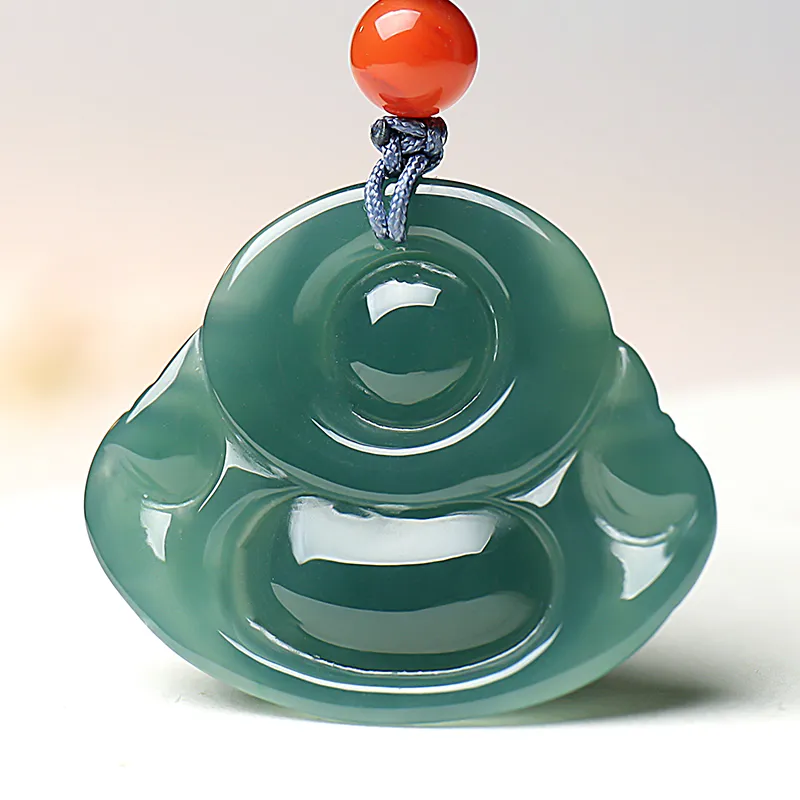 With The Heart Of The Jade Ice Glutinous Jadeite Necklaces Unisex-5