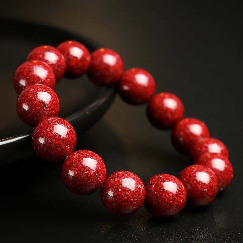 With The Heart Of The Jade Cinnabar Jade Bracelets Unisex-40