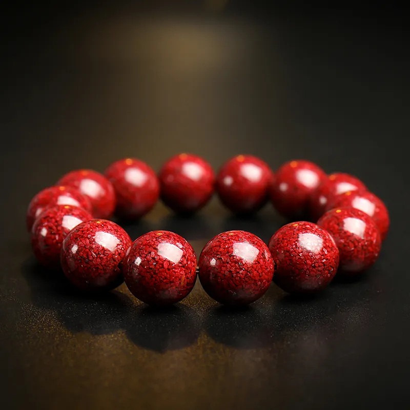 With The Heart Of The Jade Cinnabar Jade Bracelets Unisex-49