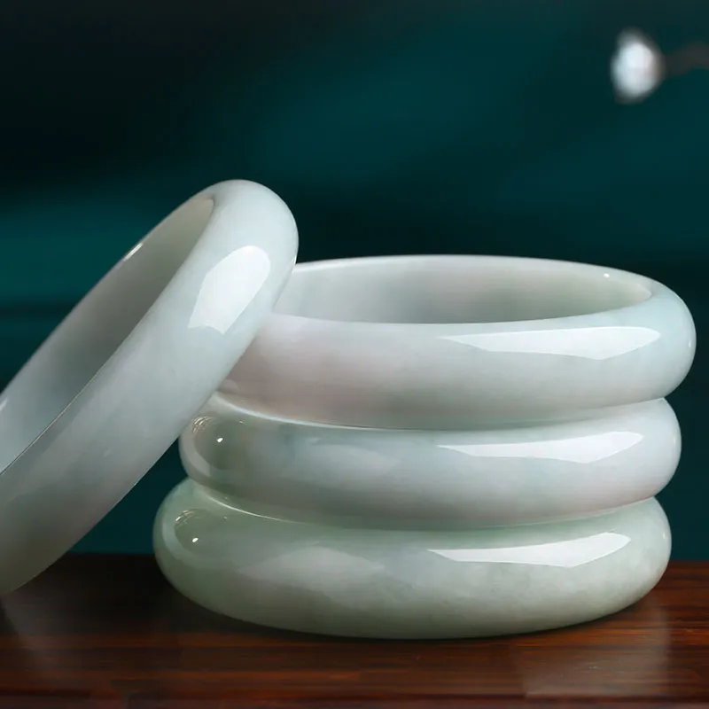 With The Heart Of The Jade Bean Type Jadeite Bangles Women's-13