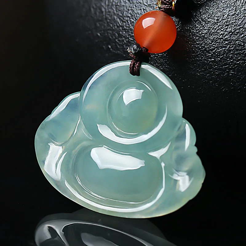 With The Heart Of The Jade Ice Glutinous Jadeite Necklaces Women's-4
