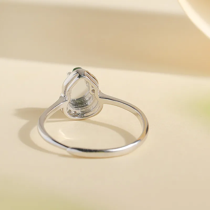 With The Heart Of The Jade Ice Glutinous Jadeite Rings Women's-4