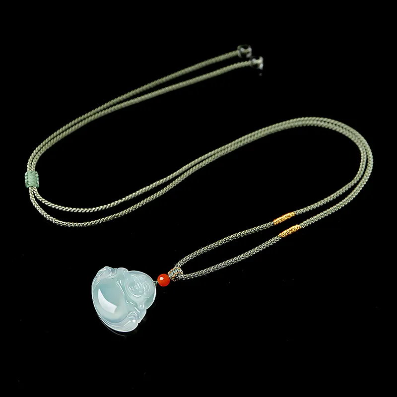With The Heart Of The Jade Ice Glutinous Jadeite Necklaces Women's-9
