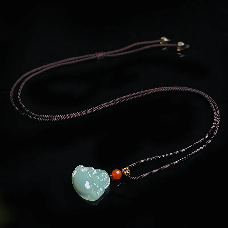 With The Heart Of The Jade Ice Glutinous Jadeite Necklaces Women's-6