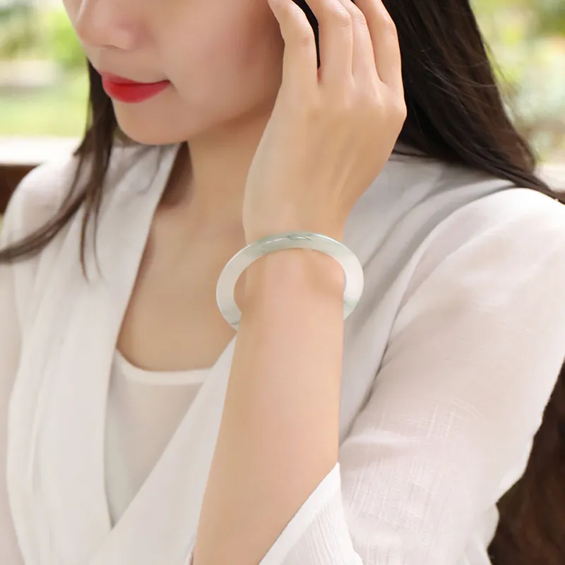 With The Heart Of The Jade Tianshan Jade Bangles Women's-4