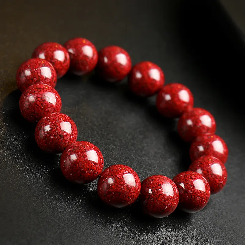 With The Heart Of The Jade Cinnabar Jade Bracelets Unisex-43