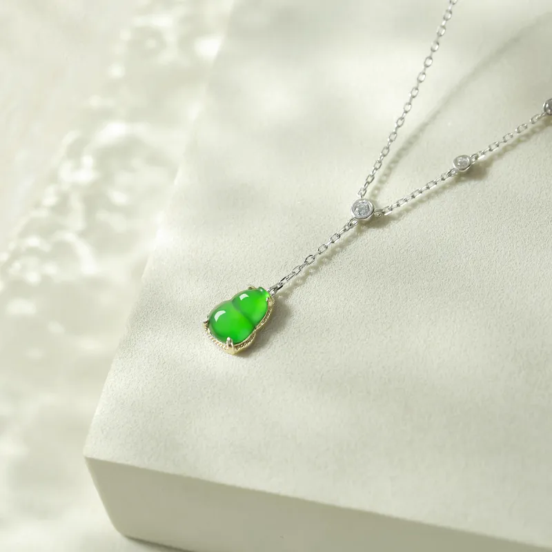 With the heart of the jade Jadeite Necklaces Women's-15