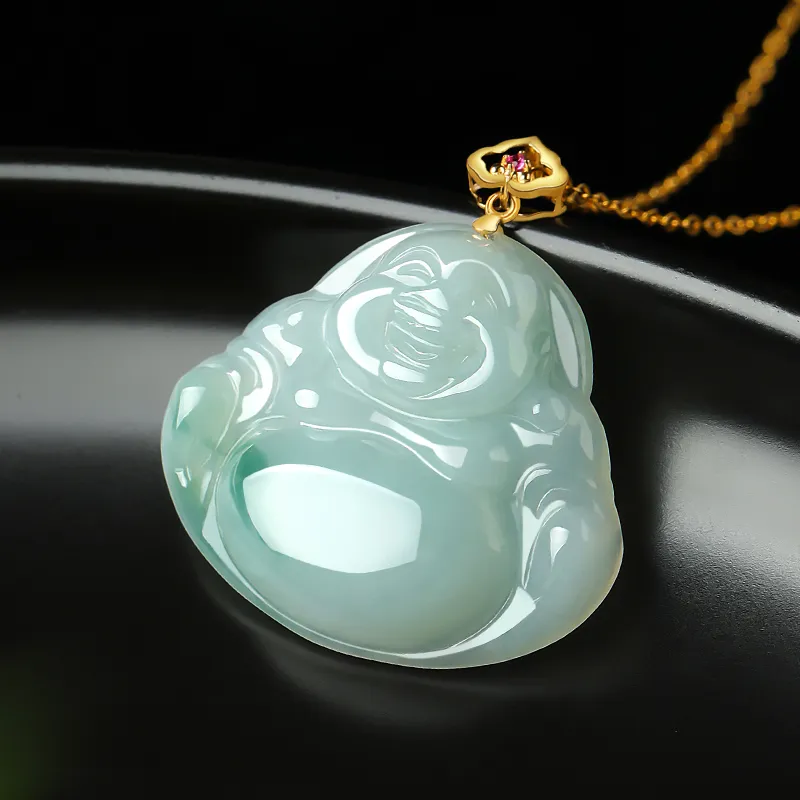 With The Heart Of The Jade Glutinous Jade Jadeite Necklaces Women's-6