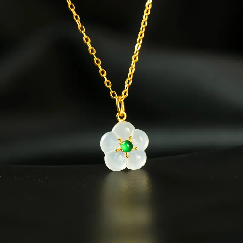 With the heart of the jade Jadeite Necklaces Women's-11