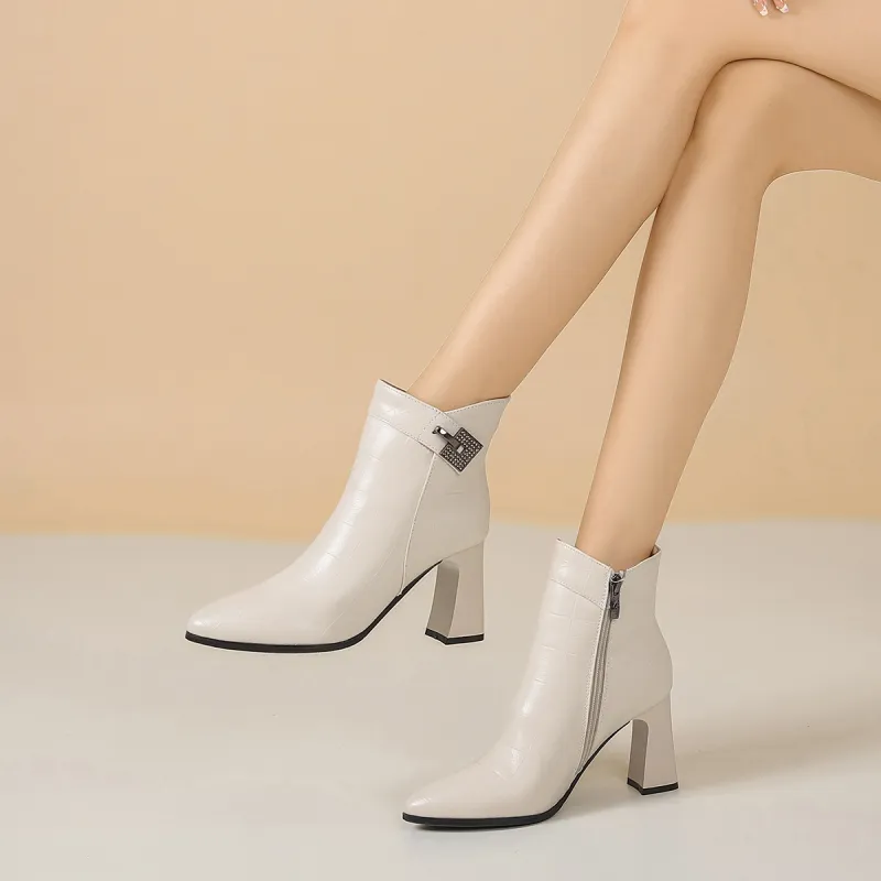 VEDULLAR Ankle Boots Women's Black/Burgundy/Beige-11