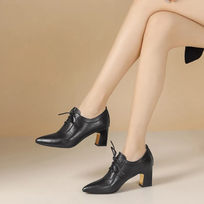 VEDULLAR Chunky Heel High Heels 6.5cm Women's-10
