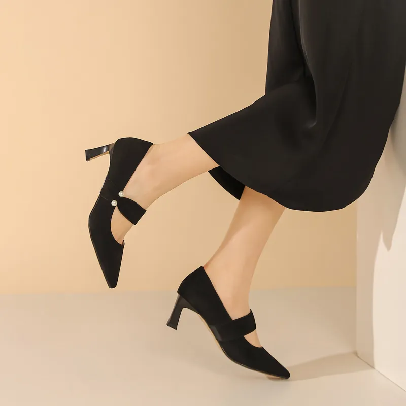 VEDULLAR Slim Heel High Heels 5.5cm Women's-5