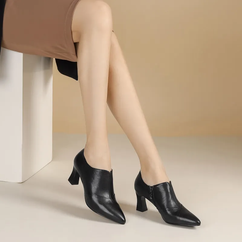 VEDULLAR Chunky Heel High Heels 6.5cm Women's-3