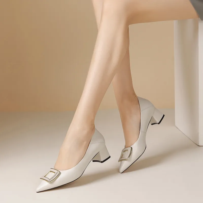 VEDULLAR Chunky Heel High Heels 4.5cm Women's-21