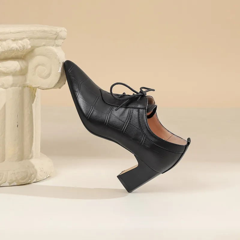 VEDULLAR Chunky Heel High Heels 6.5cm Women's-13