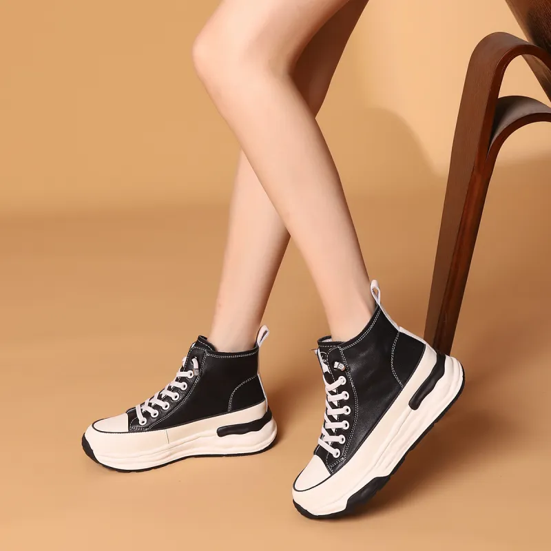 VEDULLAR Wear-Resistant High-Top Casual Shoes Women's-4
