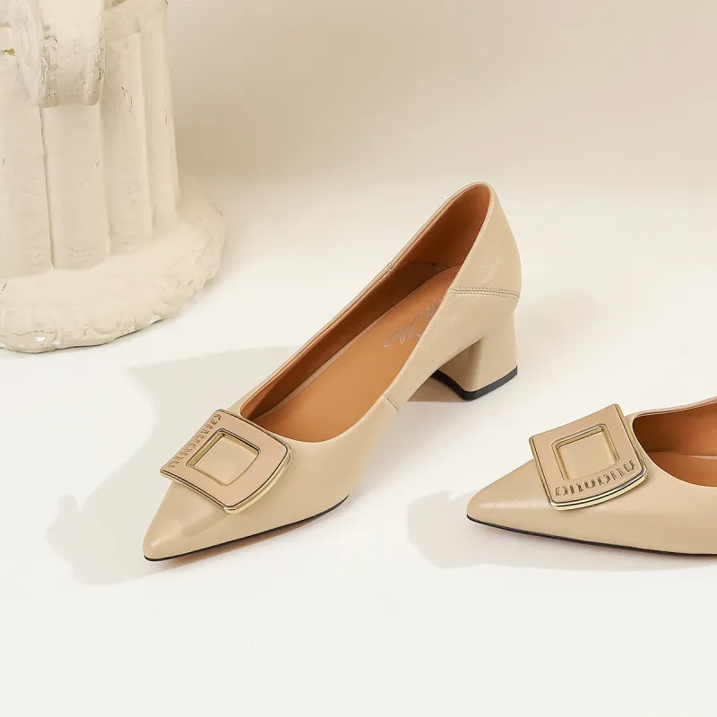 VEDULLAR Chunky Heel High Heels 4.5cm Women's-15