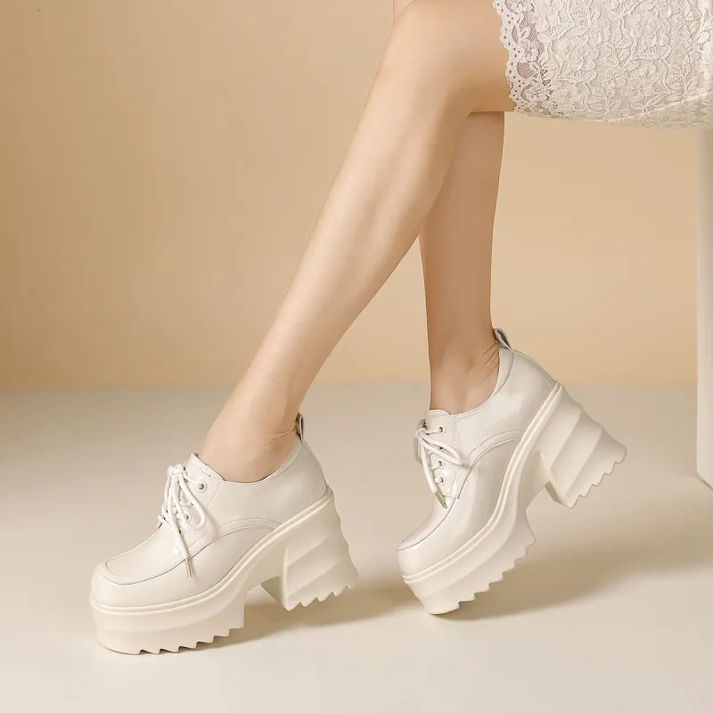 VEDULLAR Chunky Heel High Heels 9.5cm Women's-3