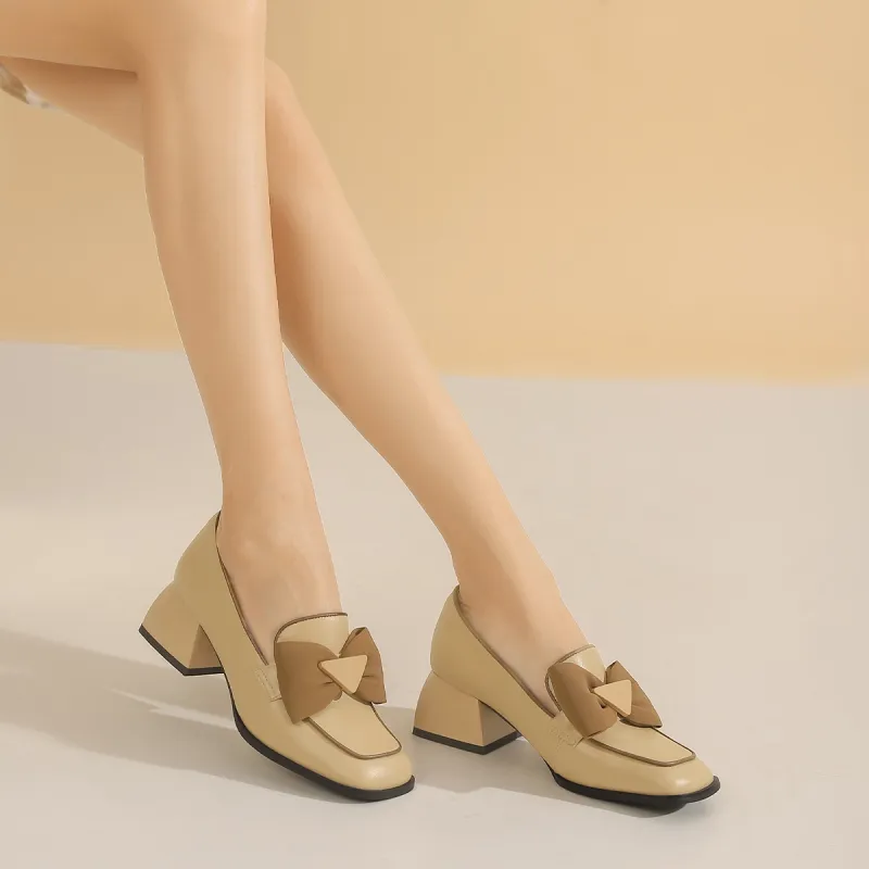 VEDULLAR Loafers Women's Low Top Apricot/Black-3