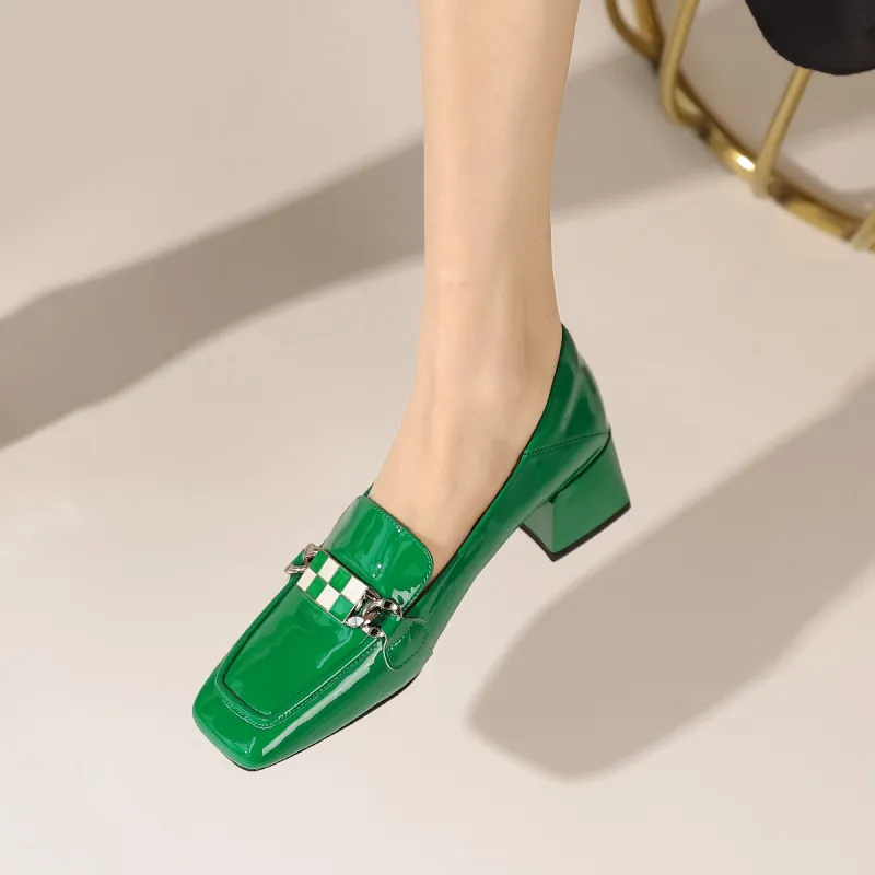 VEDULLAR Chunky Heel High Heels 4.5cm Women's-22