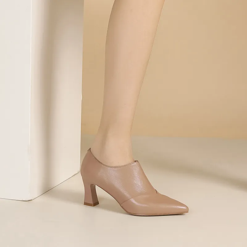 VEDULLAR Chunky Heel High Heels 6.5cm Women's-8