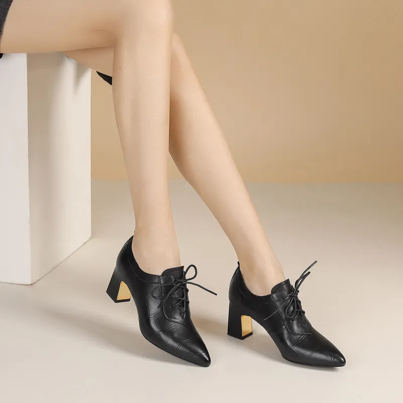 VEDULLAR Chunky Heel High Heels 6.5cm Women's-12