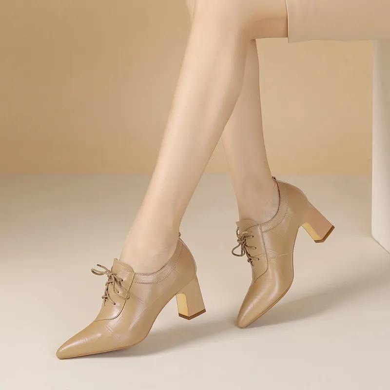 VEDULLAR Chunky Heel High Heels 6.5cm Women's-5