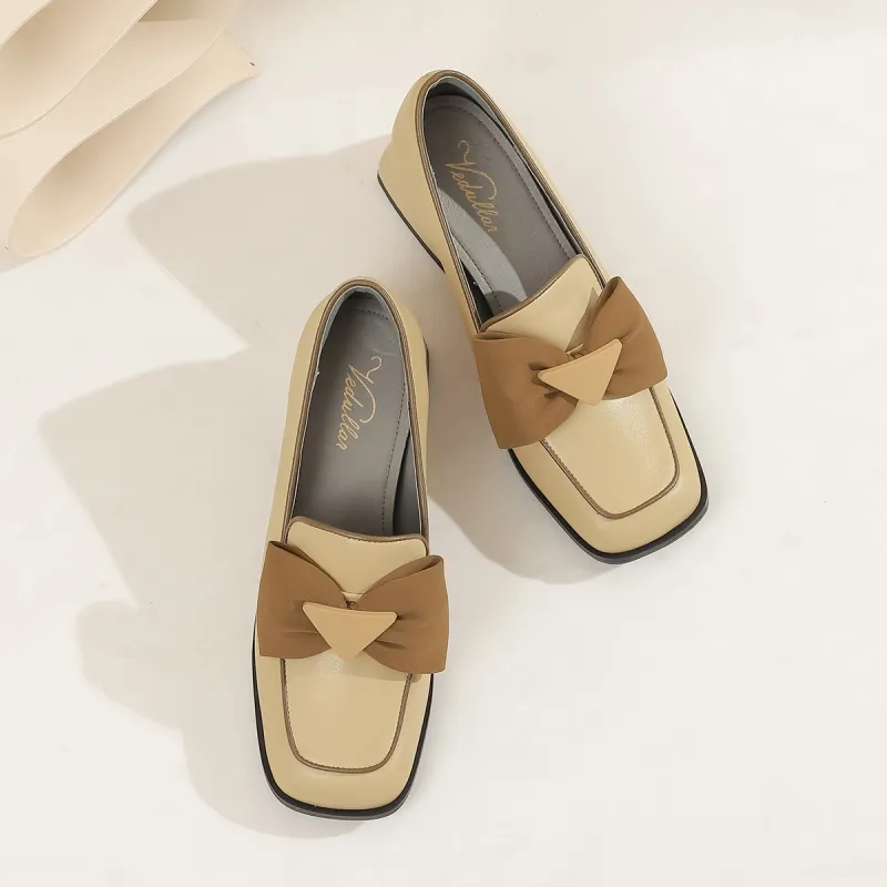 VEDULLAR Loafers Women's Low Top Apricot/Black-5